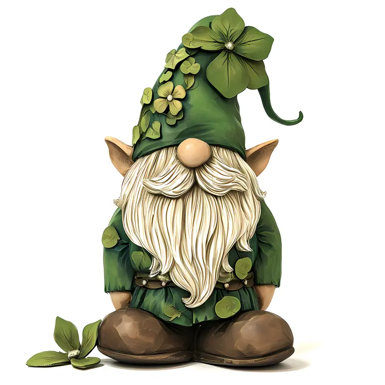 Gnome with Shamrocks