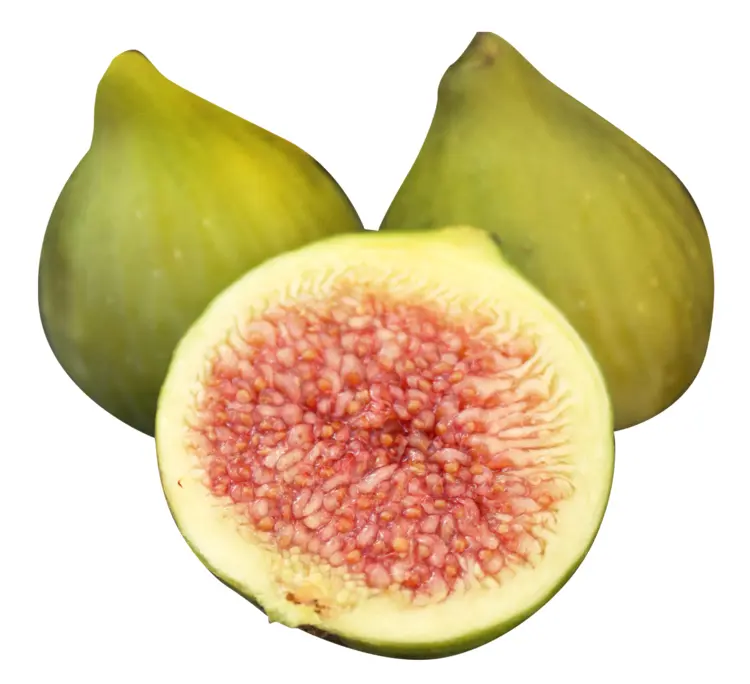 Fresh Green Figs Cut Open