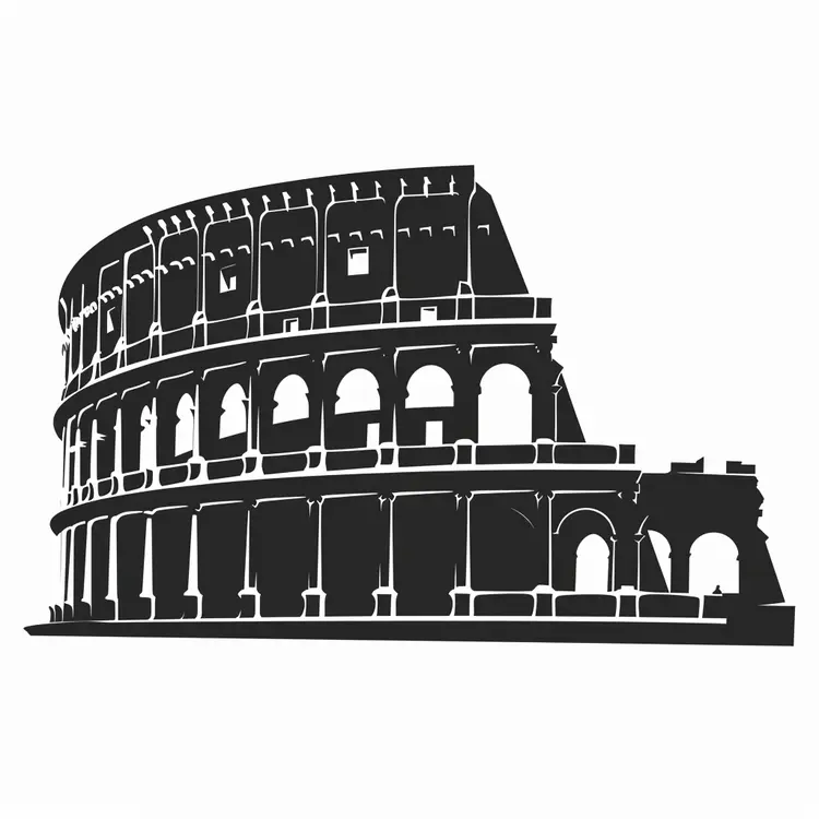 Minimalist Colosseum Illustration