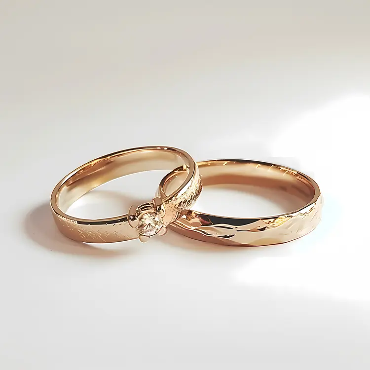 Realistic Wedding Rings with Diamond