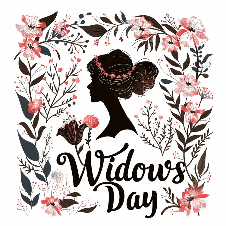 Pink Widow's Day Illustration