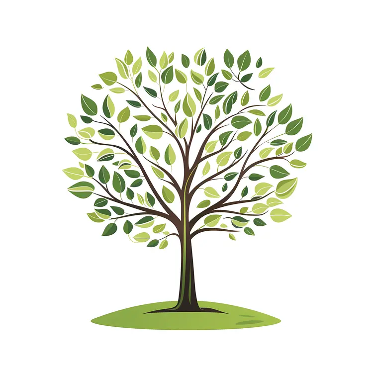 Green Tree with Dense Foliage