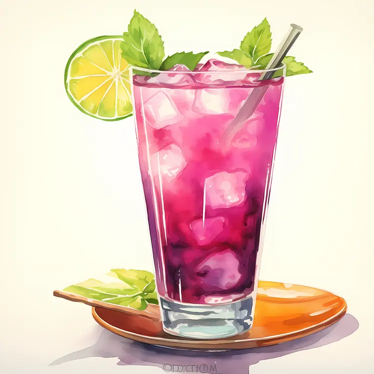Refreshing Berry Drink with Lime