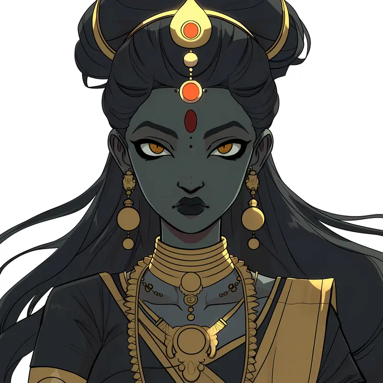 Traditional Woman Character with Jewelry