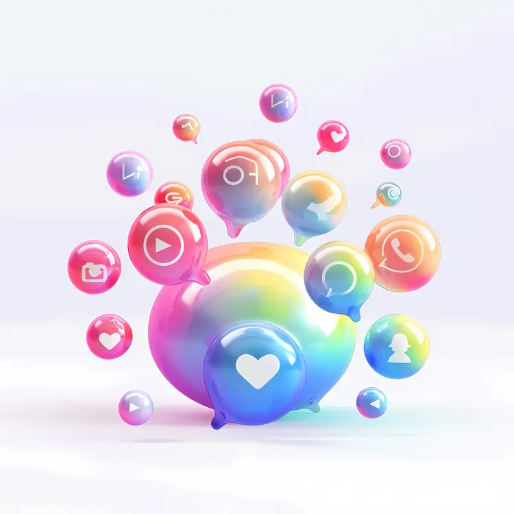 Colorful Social Media Icons
