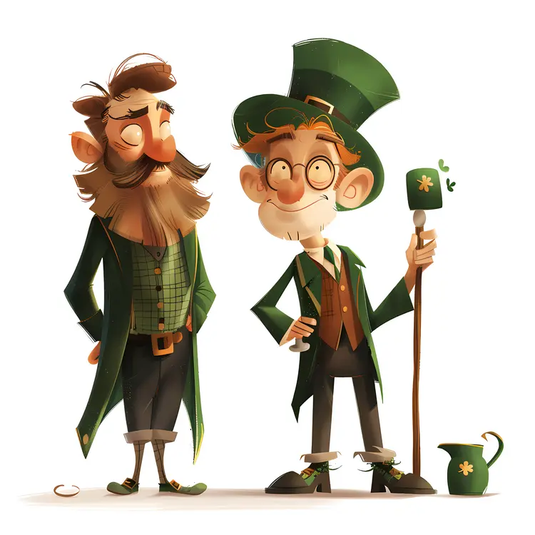 Two leprechauns for St. Patrick's Day