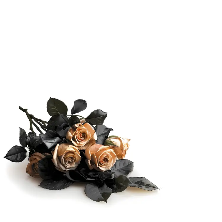 Bouquet of Black and Gold Roses