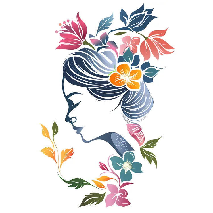 Elegant Woman with Floral Headpiece