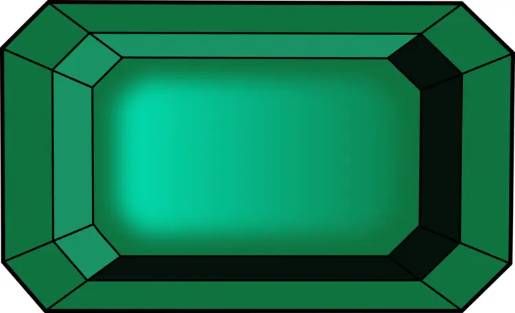 Rectangular Green Gem