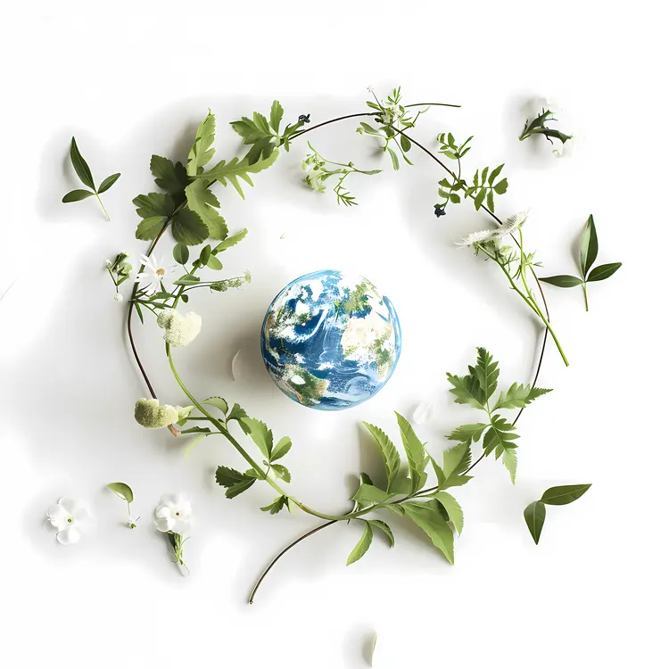 Earth Surrounded by Plants