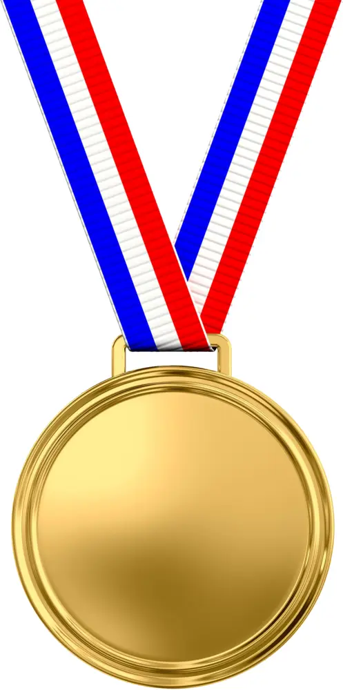 Gold Medal with Ribbon