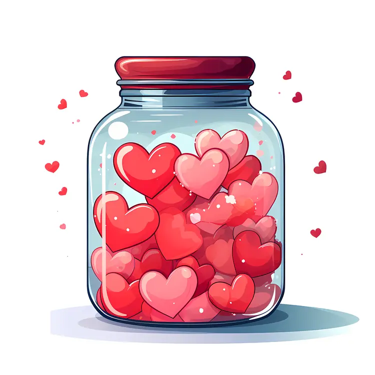 Hearts in a Glass Jar