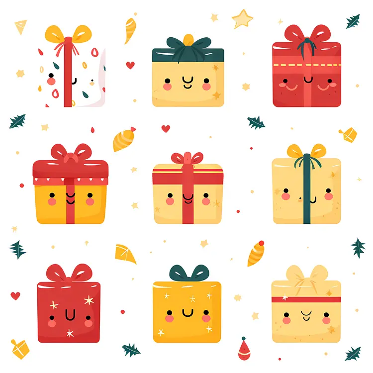 Cute Gift Boxes with Faces