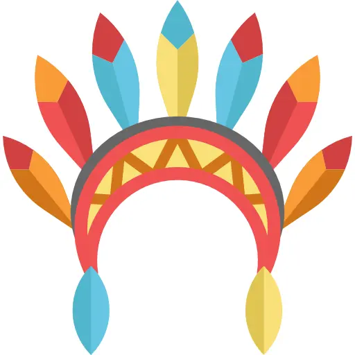 Colorful Feather Headdress Illustration