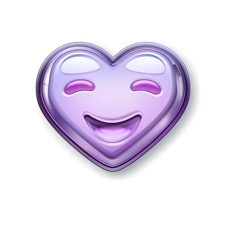 Happy Purple Heart Emoji