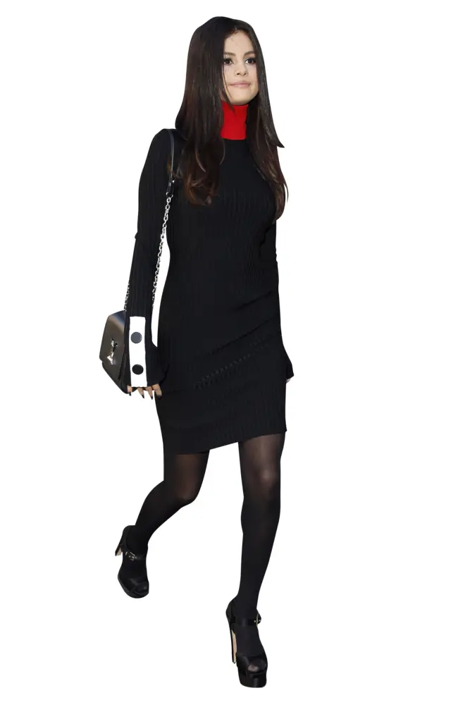 Woman in Black Outfit Walking