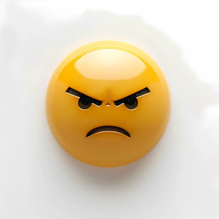 Yellow Angry Emoji Face