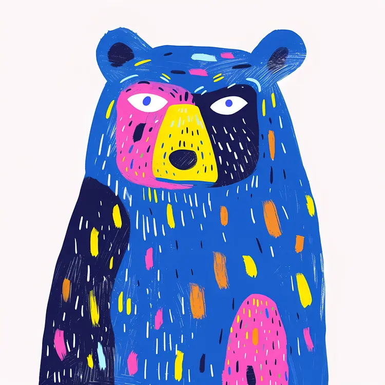 Colorful Bear Illustration