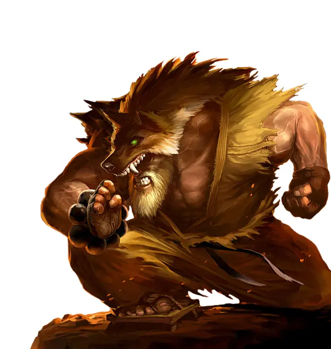 Fierce Werewolf in Action