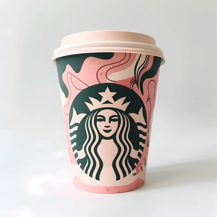 Starbucks Coffee Cup with Artistic Design