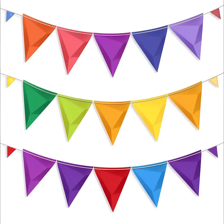 Colorful Bunting Flags for Festive Celebrations