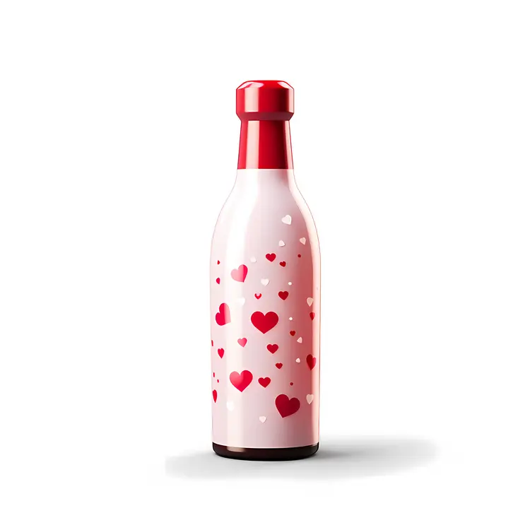 Decorative Bottle with Heart Pattern
