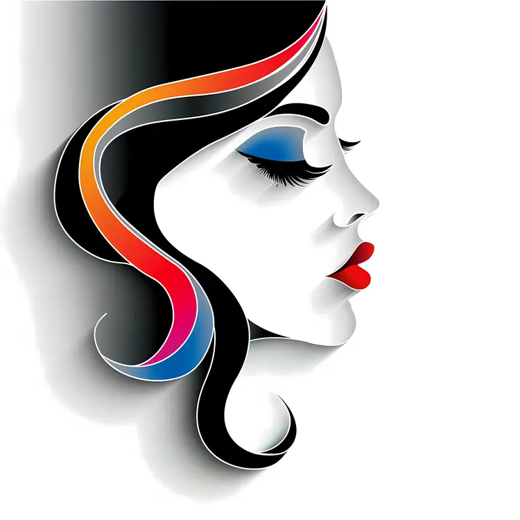 Artistic Profile of a Woman's Face