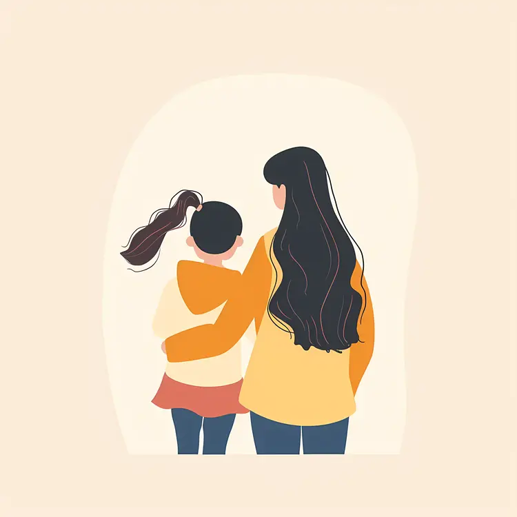 Mother and Child Embracing
