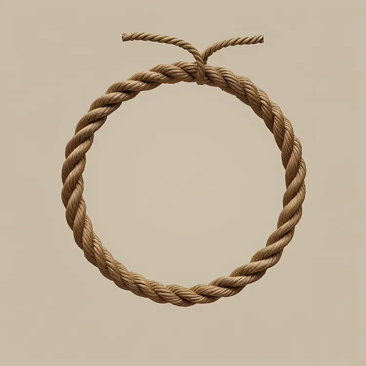 Twisted Rope Circle with Knot