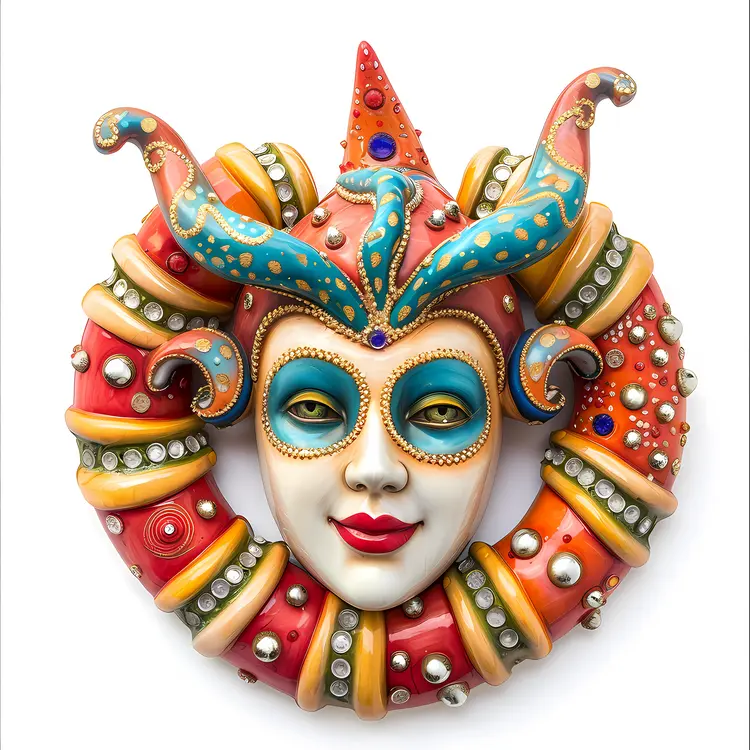 Decorative Mask with Colorful Design