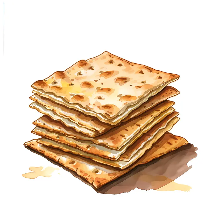 Stack of Crackers with Crumbs