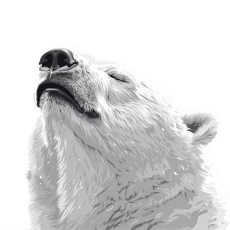 Polar Bear Close-Up Illustration