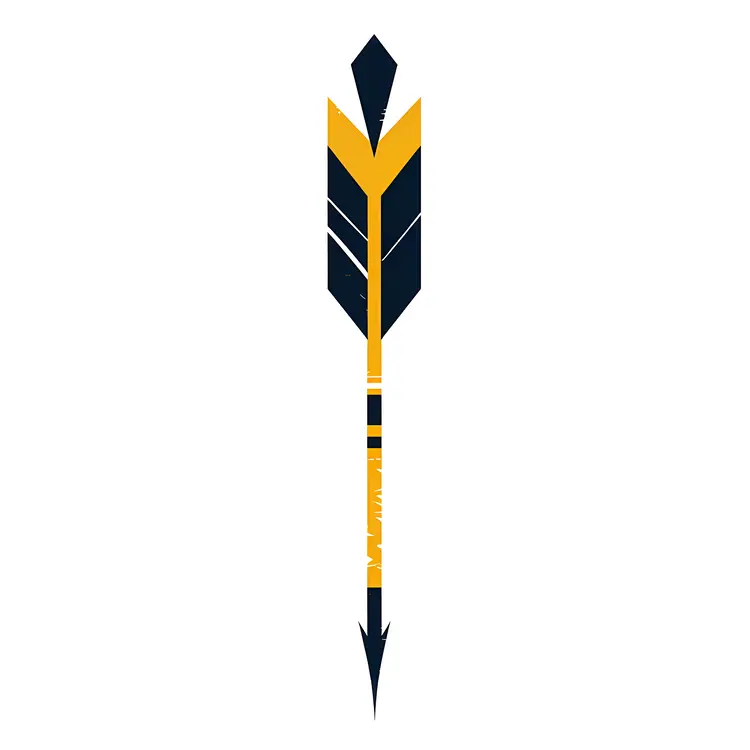 Yellow and Black Arrow Illustration