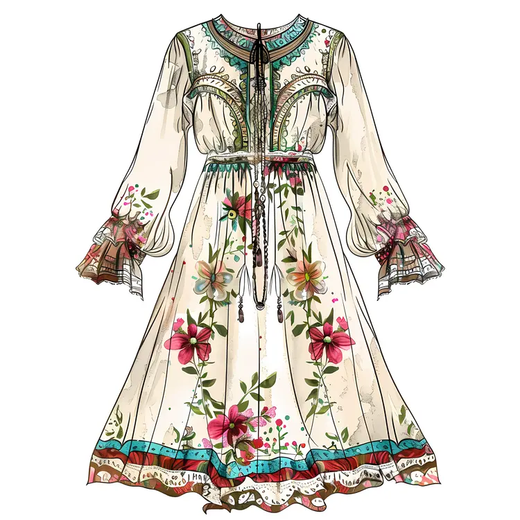 Colorful Floral Dress