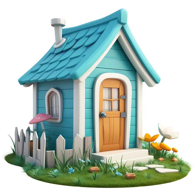 Small cute doodle house