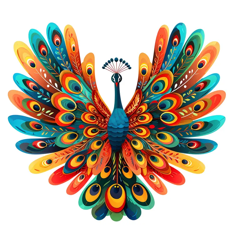 Colorful Peacock Illustration