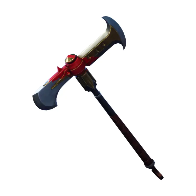 Red and Blue Battle Axe