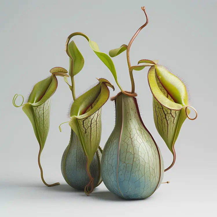 Exotic Green Pitcher Plants