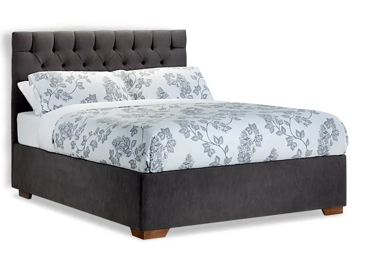 Comfortable Bed with Floral Bedding