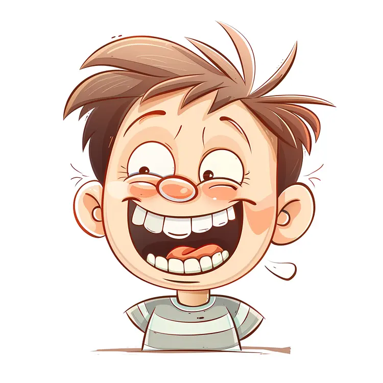 Laughing Boy Cartoon Illustration