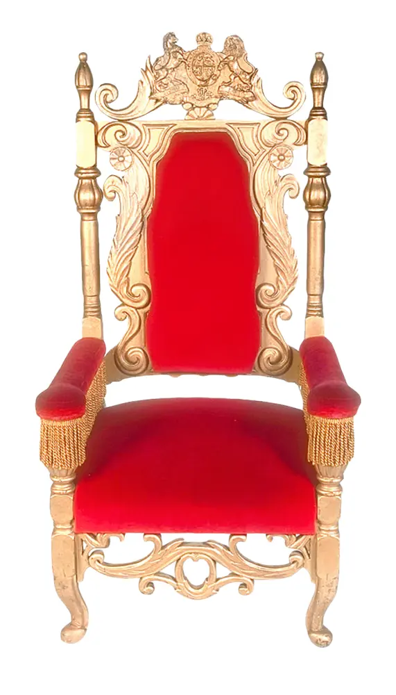 Majestic Red Throne Chair