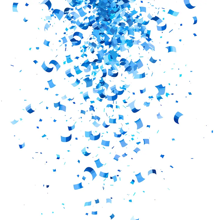 Blue Confetti Pattern Background