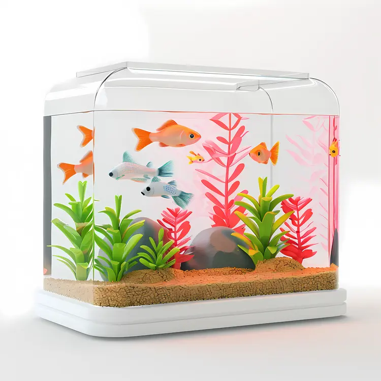 Modern Fish Tank with Colorful Fish