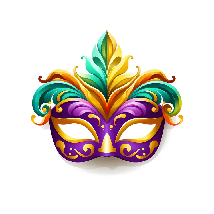Colorful Mask for Mardi Gras Celebration