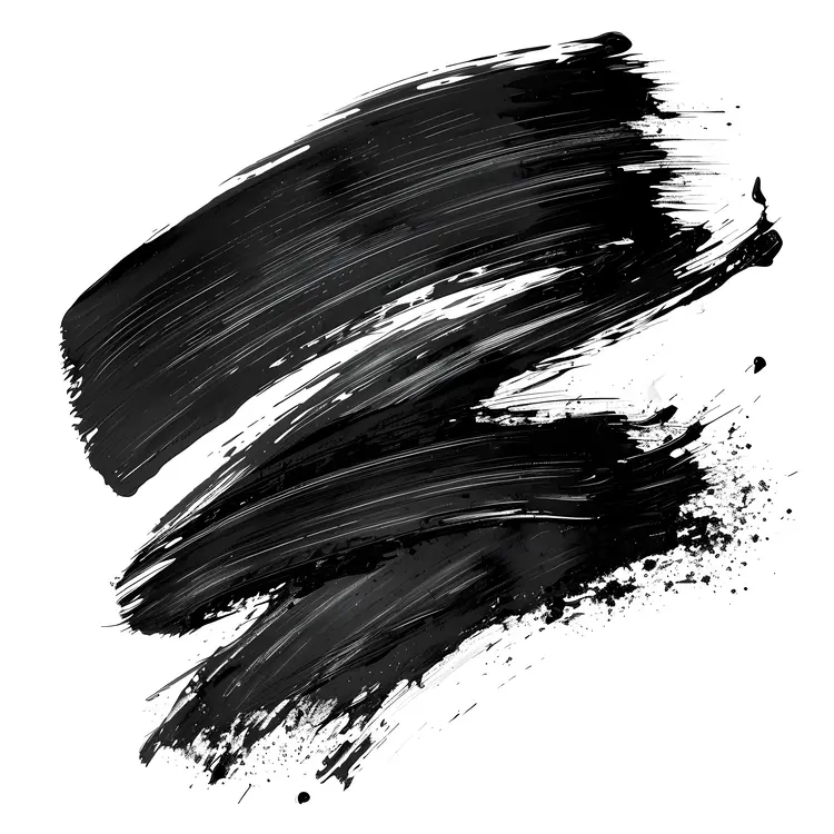 Bold Black Brush Stroke