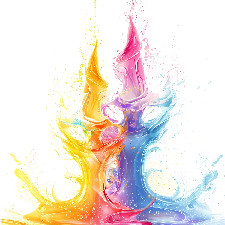 Colorful Liquid Splashes