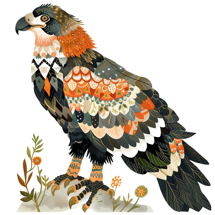 Majestic Decorative Eagle with Intricate Feathers