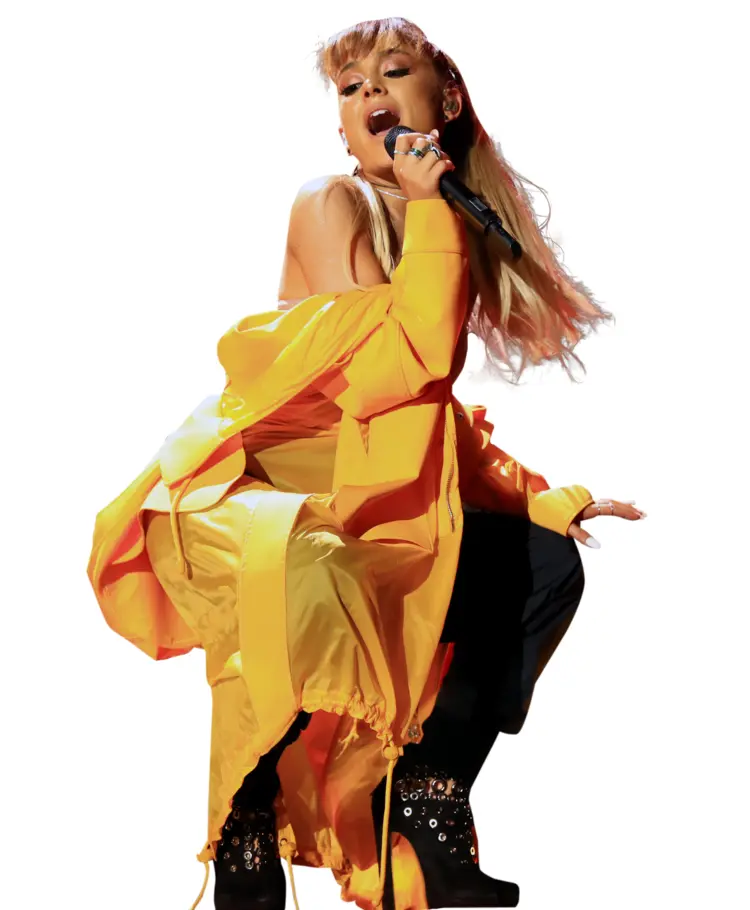 Woman Singing in Yellow Jacket