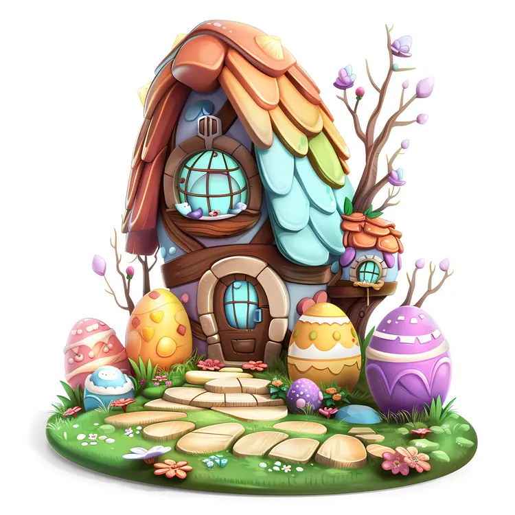 Small cute doodle house