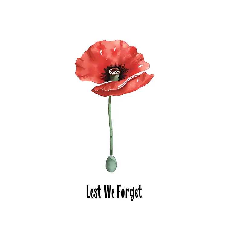 Red Poppy for Remembrance